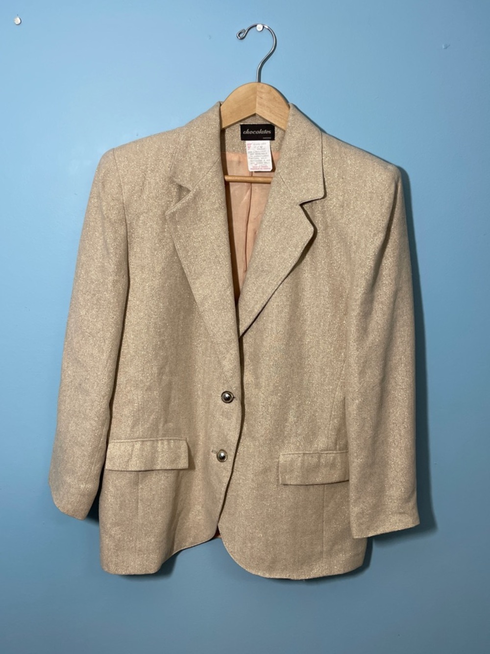 SILK LINEN Blazer w Metallic Fleck